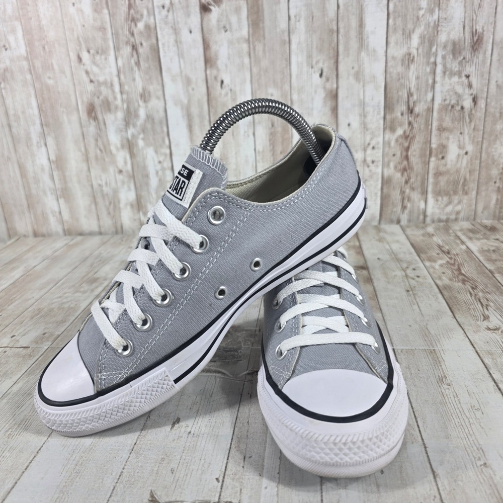 Converse Chuck Taylor All Star Ox Wolf Grey Low Top Sneakers 166710F Mens 6 Wo 8 - Picture 5 of 8
